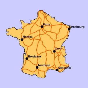 Frankreichkarte